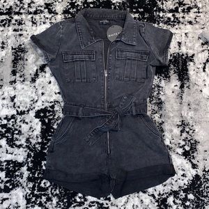 Black Utility Romper